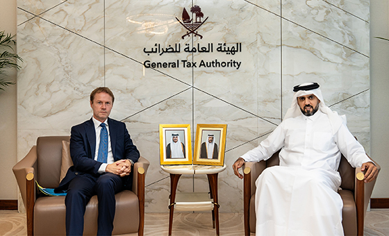 The General Tax Authority President Meets with the Ambassador of the French Republic to the State of Qatar